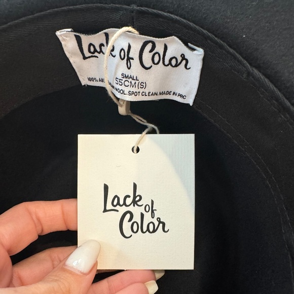 Lack Of Color - THE JETHRO Fedora - Small - Black - NWT main image 5